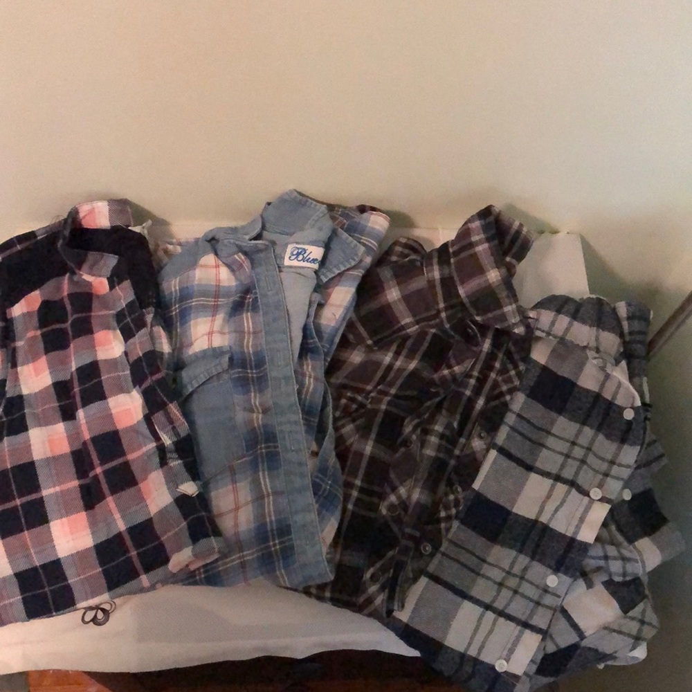 4 Flannel shirts